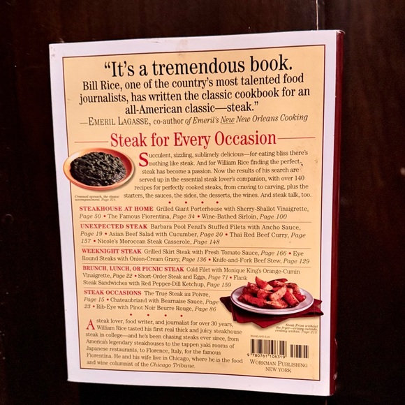 Steak Lovers Cookbook by William Rice Hardcover - Picture 2 of 7